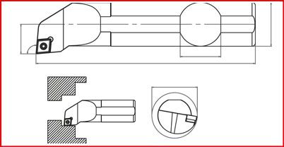 Soporte Torneado Interior Sistema S - SCLCR/L