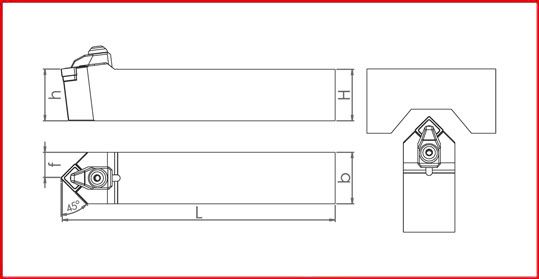 Soporte Torneado Exterior Sistema T - TSDNN