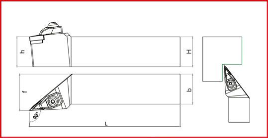 Soporte Torneado Exterior Sistema T - TSKNR/L