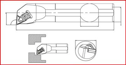 Soporte Torneado Interior Sistema T - TTUNR/L